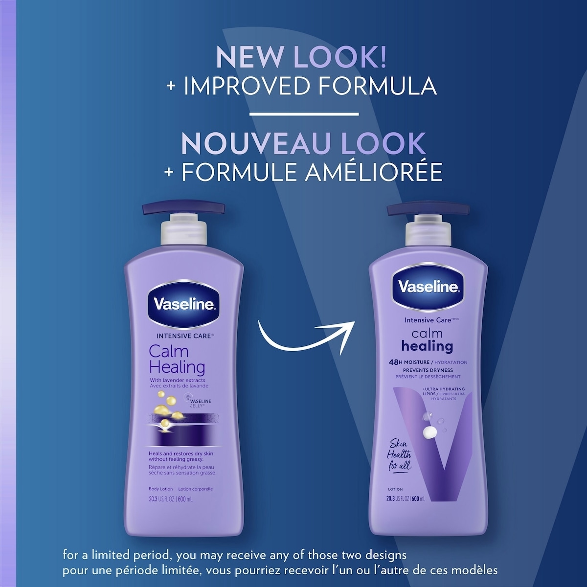 Intensive Care Body Lotion moisturizer for dry skin Calm Healing with lavender extracts and with micro-doplets of Jelly 600 ml