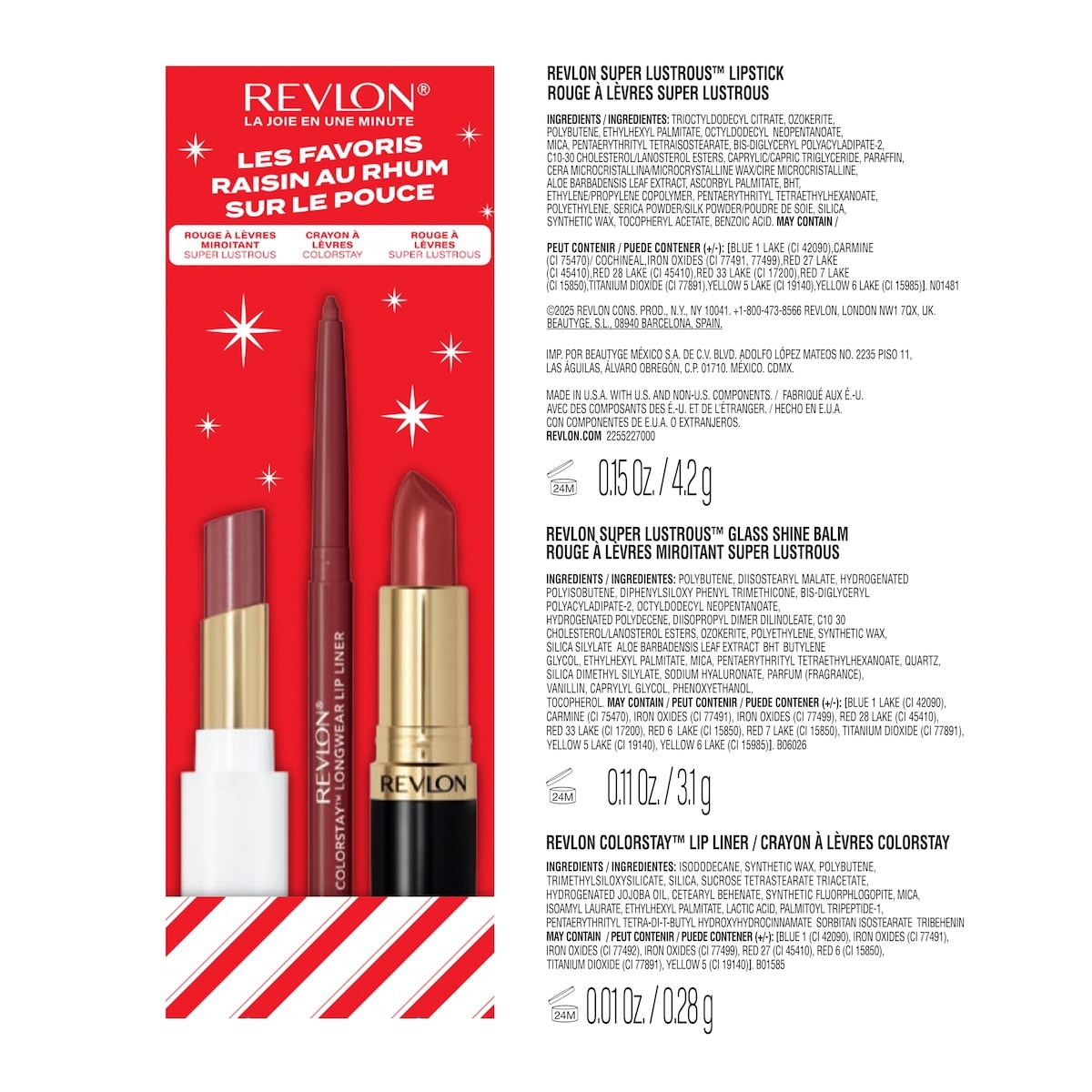 ON-THE-RUN RUM RAISIN FAVES. Rum Raisin Faves Holiday Lip Kit