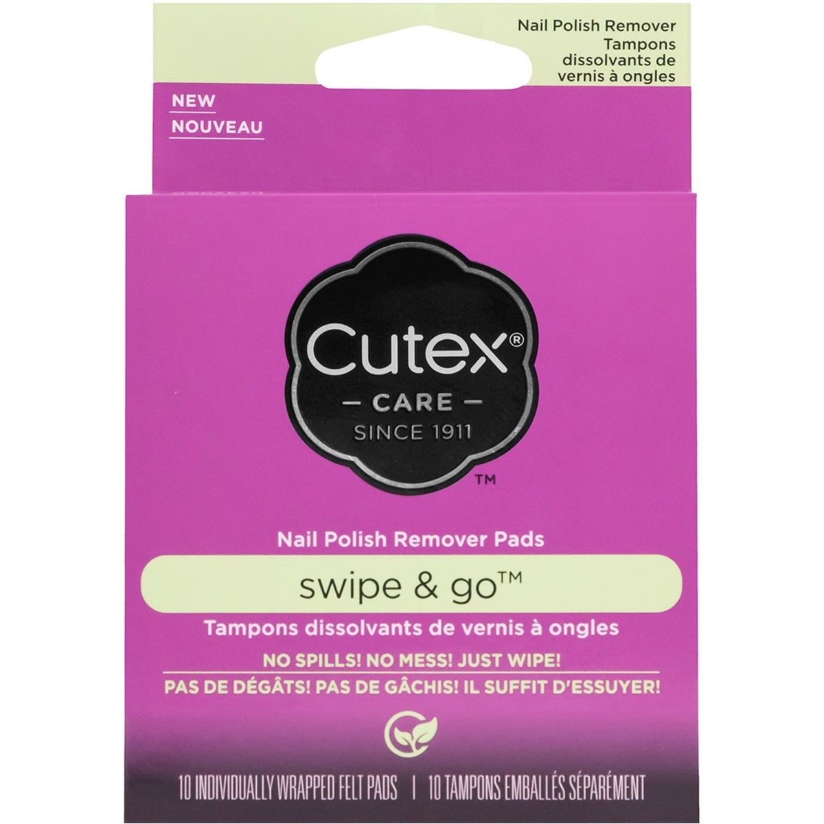 Cutex Swipe and Go Nail Polish Remover Pads 10 Pack