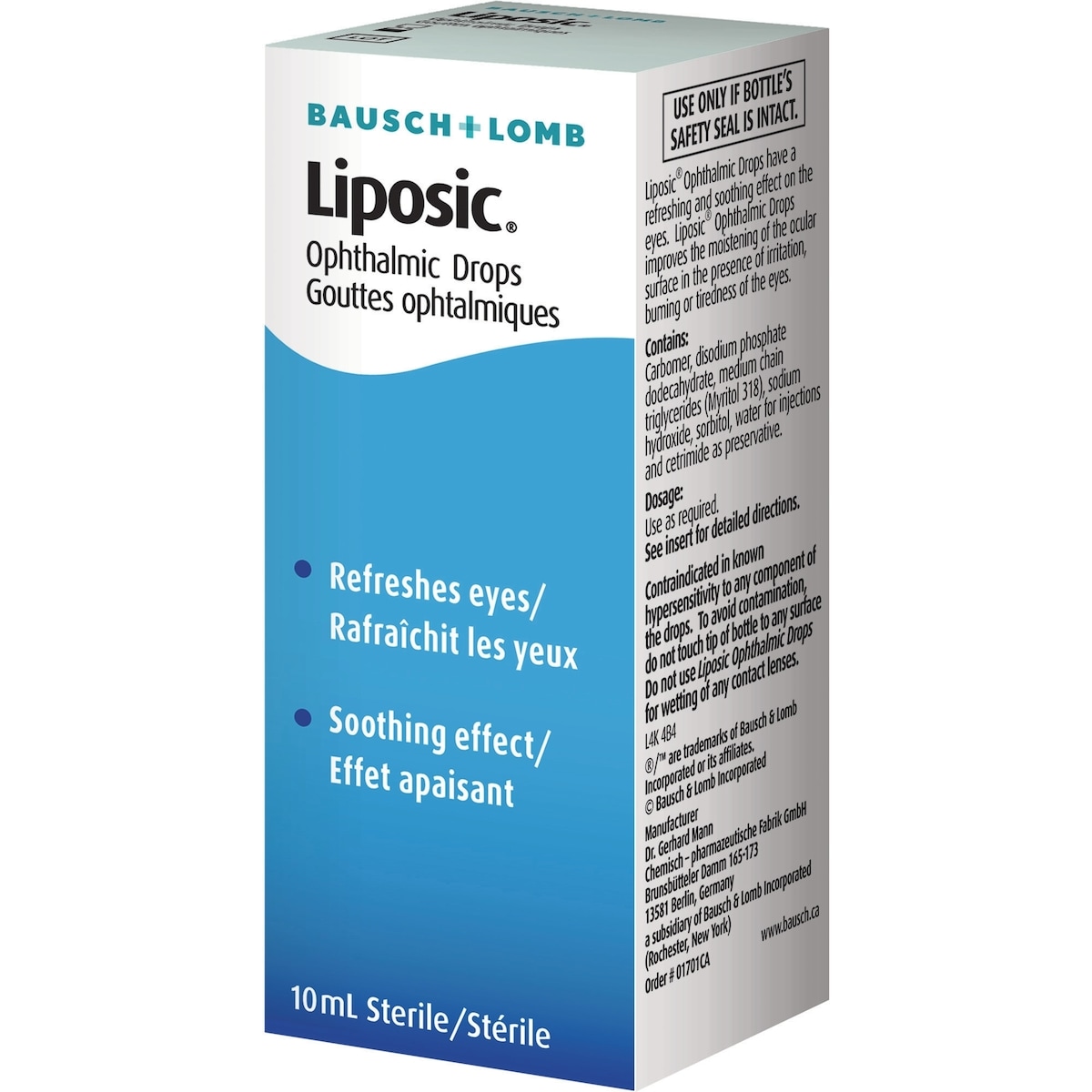 Gouttes ophtalmiques Liposic