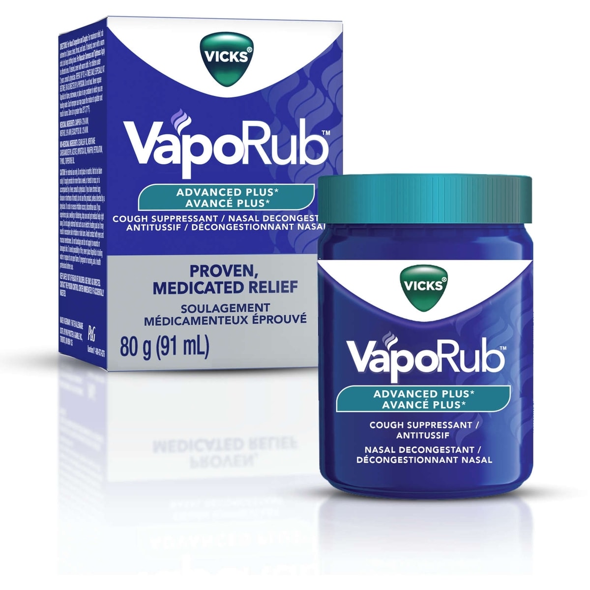 Avancé Plus, décongestionnant nasal, antitussif, vapeurs médicamenteuses, onguent à appliquer sur la poitrine