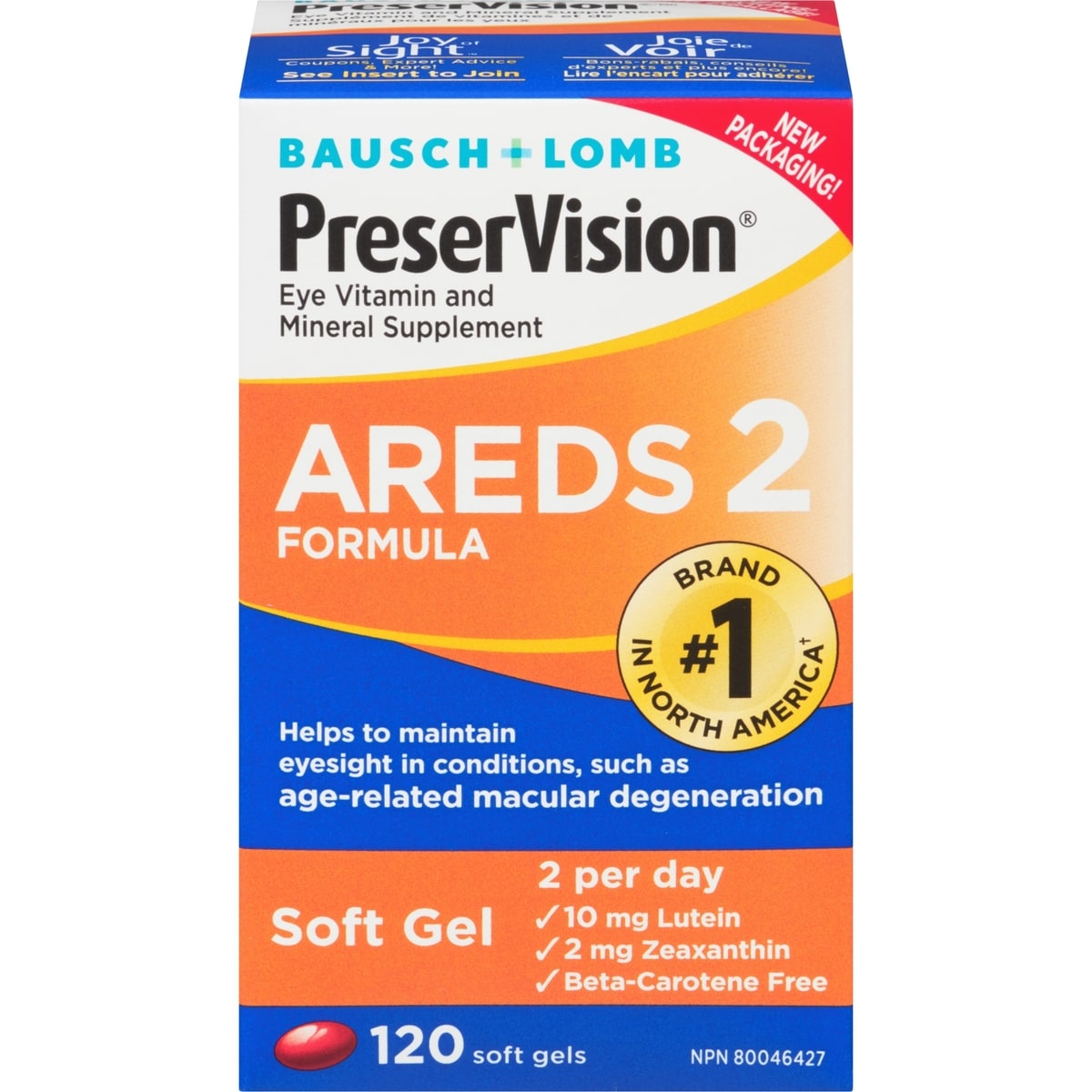 PreserVision PreserVision Eye Vitamin & Mineral Supplements AREDS 2 Formula 120 Soft Gels 120 Capsules