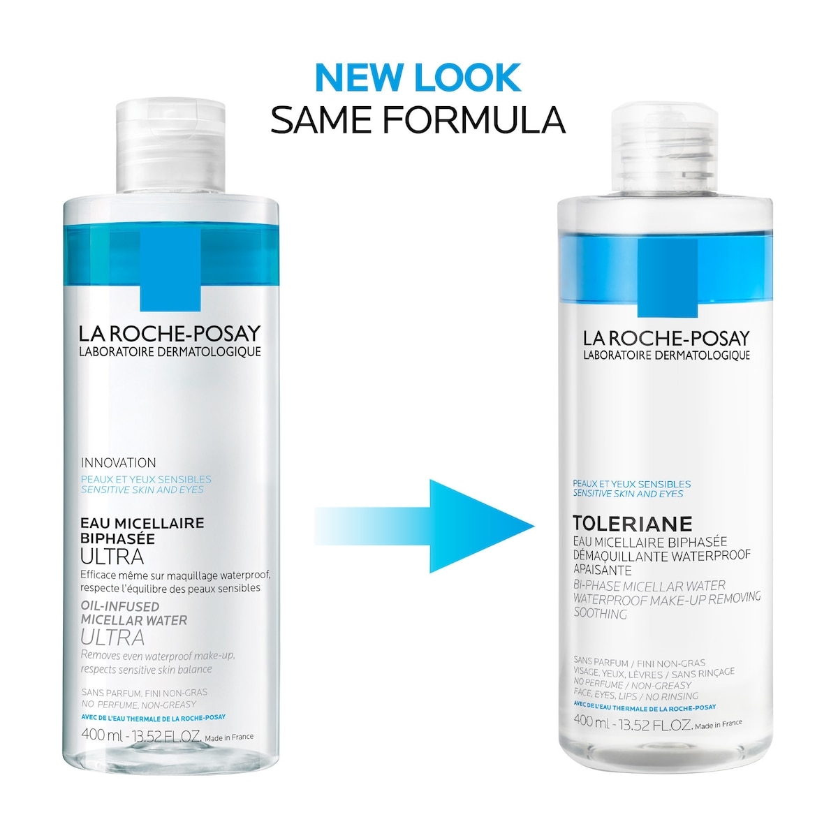 Oil-Infused Micellar Cleansing Water, Sensitive Skin and Eyes, with 10% Ultra Fine Oil, Gentle and Non-Greasy 400mL