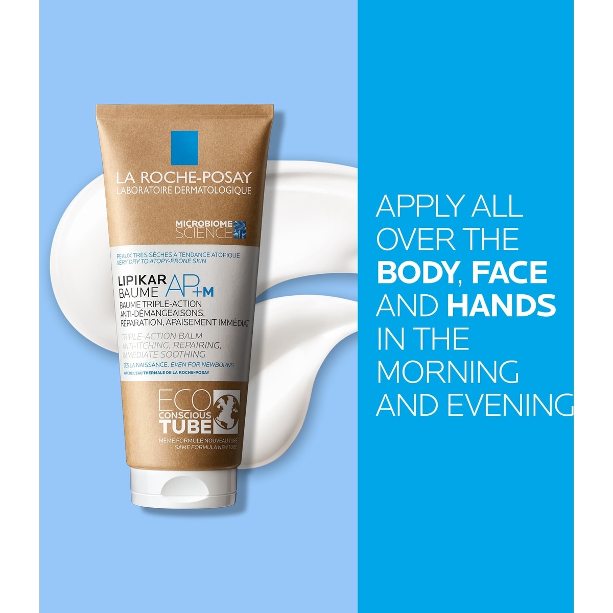 Lipikar Baume AP+M Body Cream for Dry & Eczema-Prone Skin, with Shea Butter & Niacinamide, Dermatologist Tested & Suitable for Sensitive Skin, Eco-Conscious Packaging