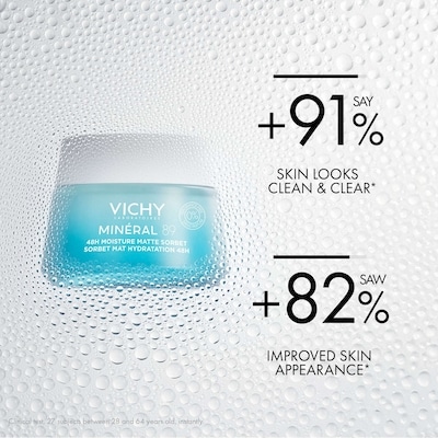 Vichy Minéral 89 48h Moisture Matte Sorbet Fragrance Free Gel