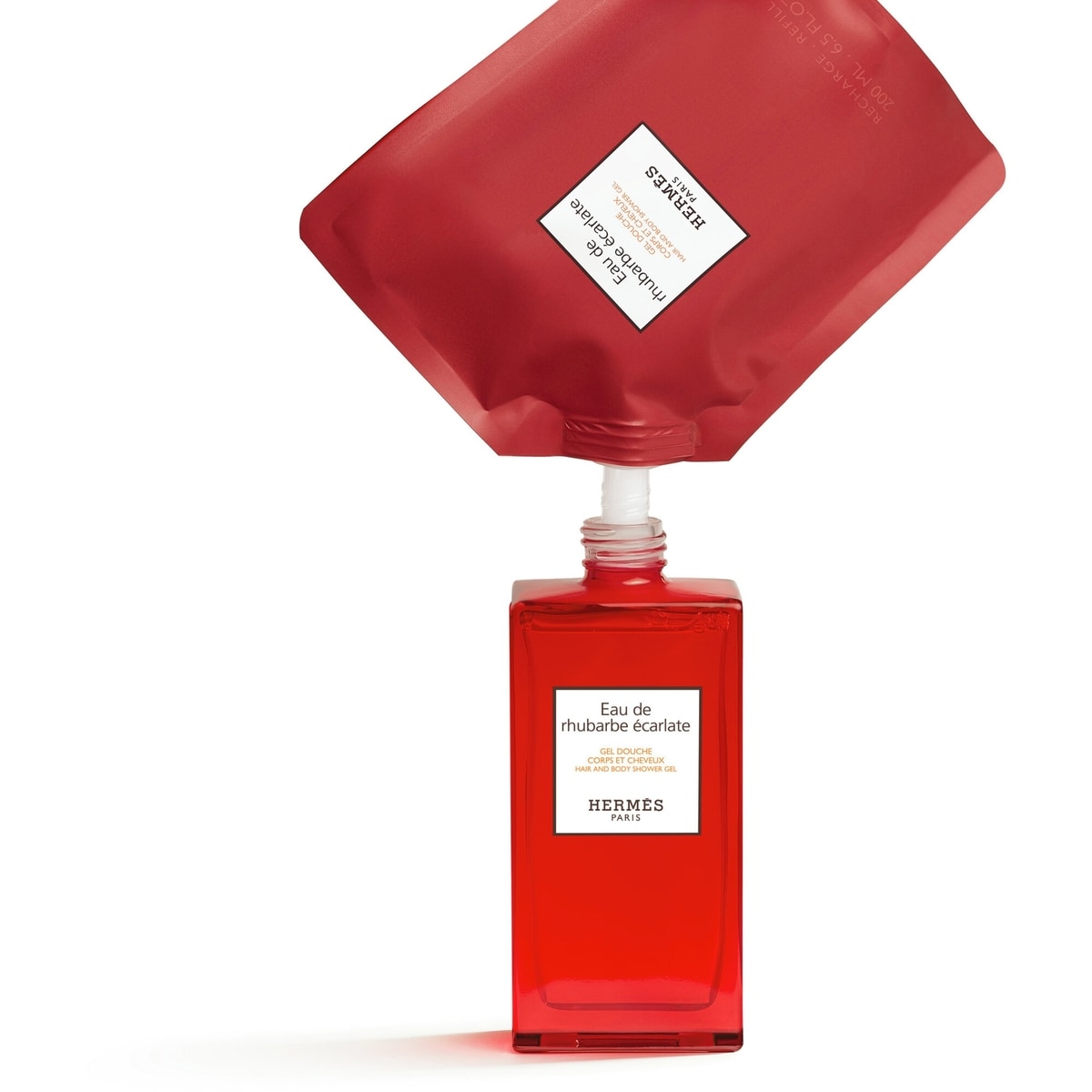 Hermès Eau de rhubarbe écarlate, hair and body shower gel refill