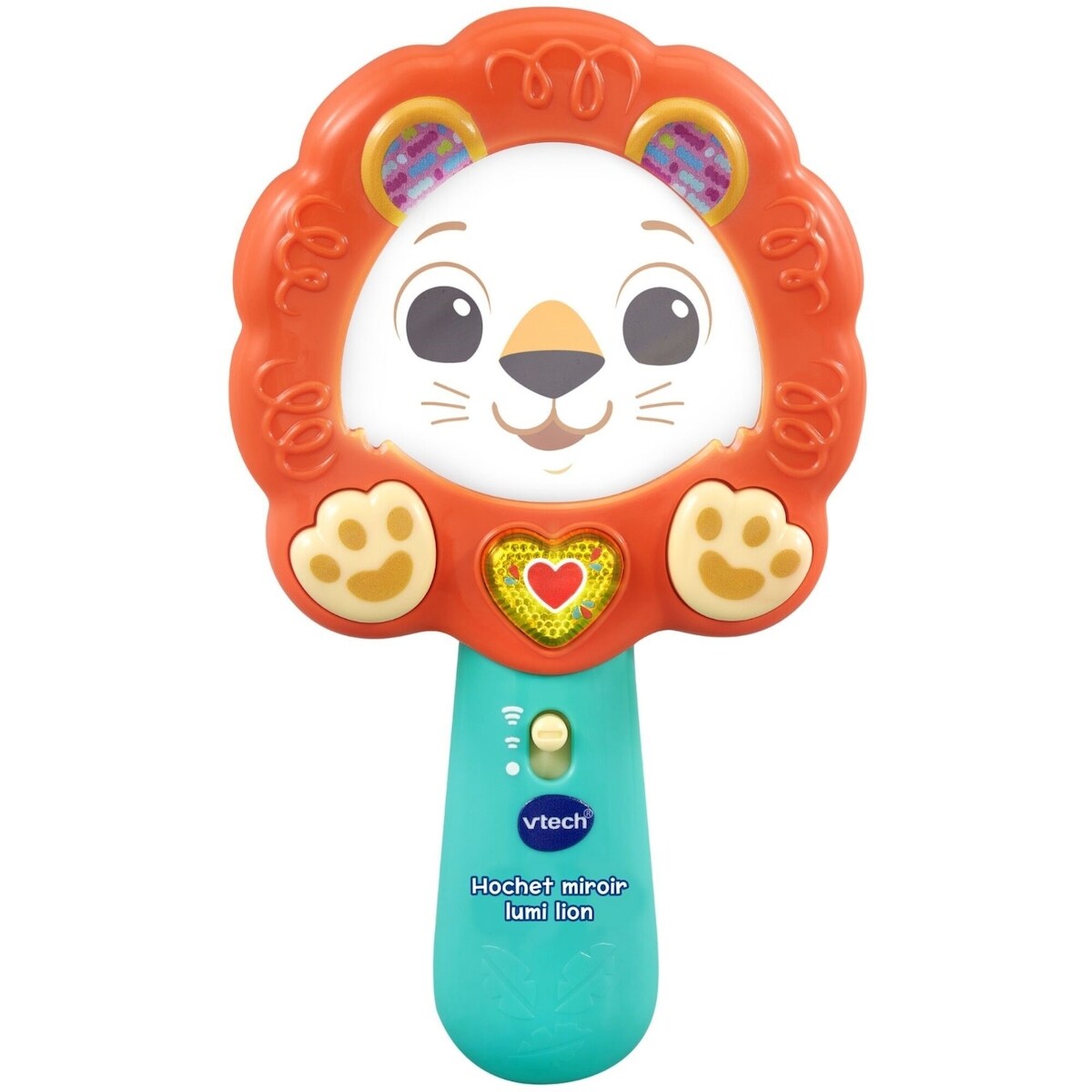 Hochet miroir lumi lion - Version anglaise