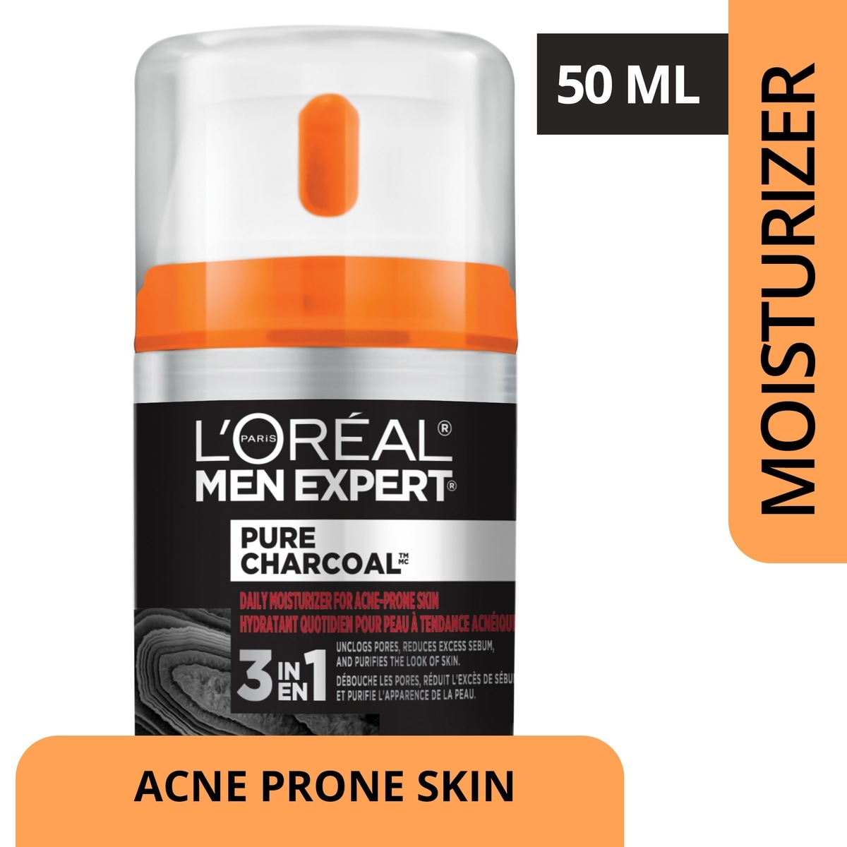 Men Expert Pure Charcoal Daily Moistruizer for Acne-Prone Skin