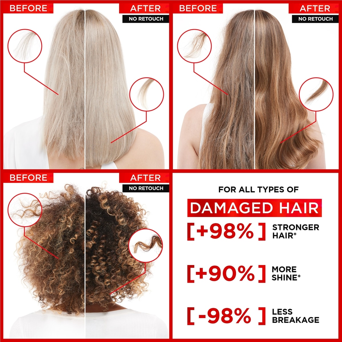 Hair Expertise Bond Repair Leave-in Serum, Repairs All Types of Damaged Hair, with Citric Acid Complex