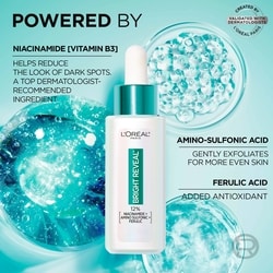 Bright Reveal Dark Spot Face Serum with 12% Niacinamide + Ferulic + Amino Sulfonic Acids 4
