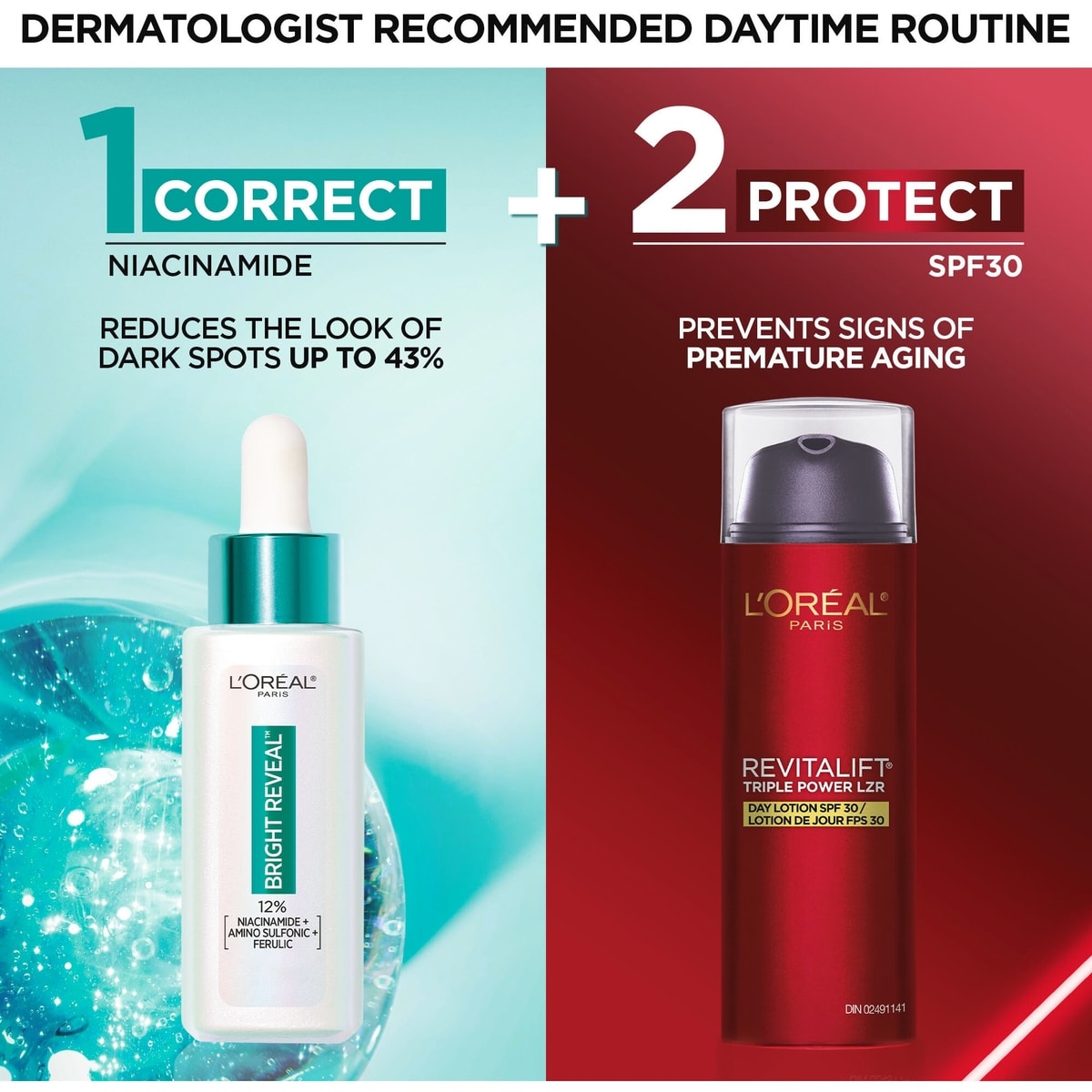 Bright Reveal Dark Spot Face Serum with 12% Niacinamide + Ferulic + Amino Sulfonic Acids