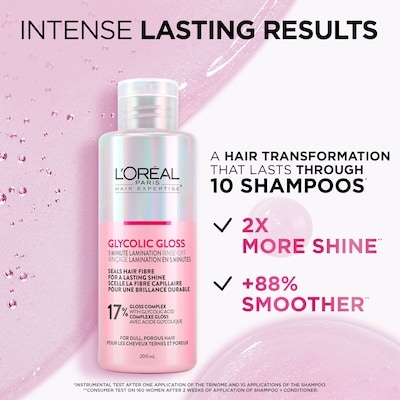 Shine Lamination Hair Treatment, Glycolic Gloss 3