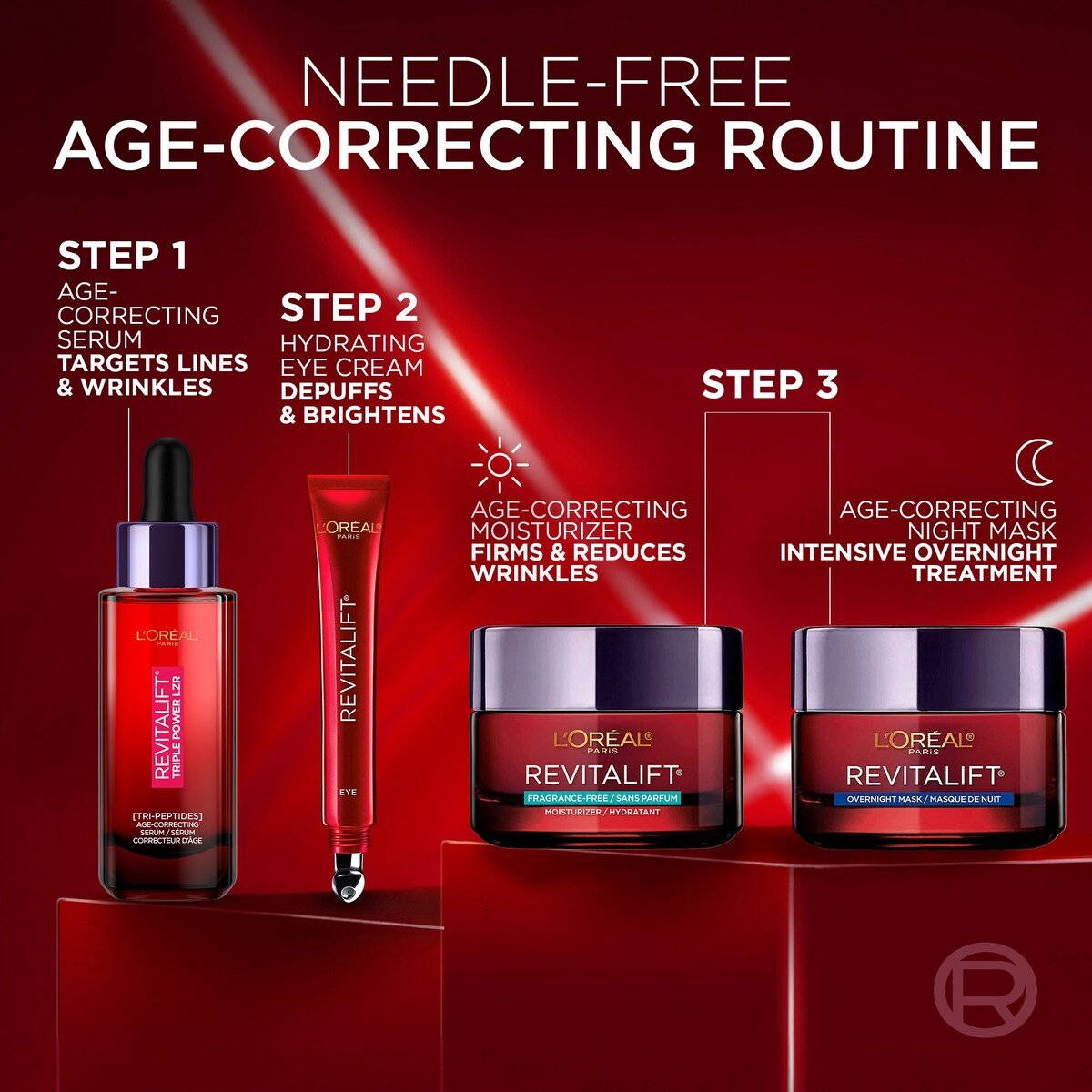 L'Oréal Paris Age Correcting Face Serum, Triple Power LZR