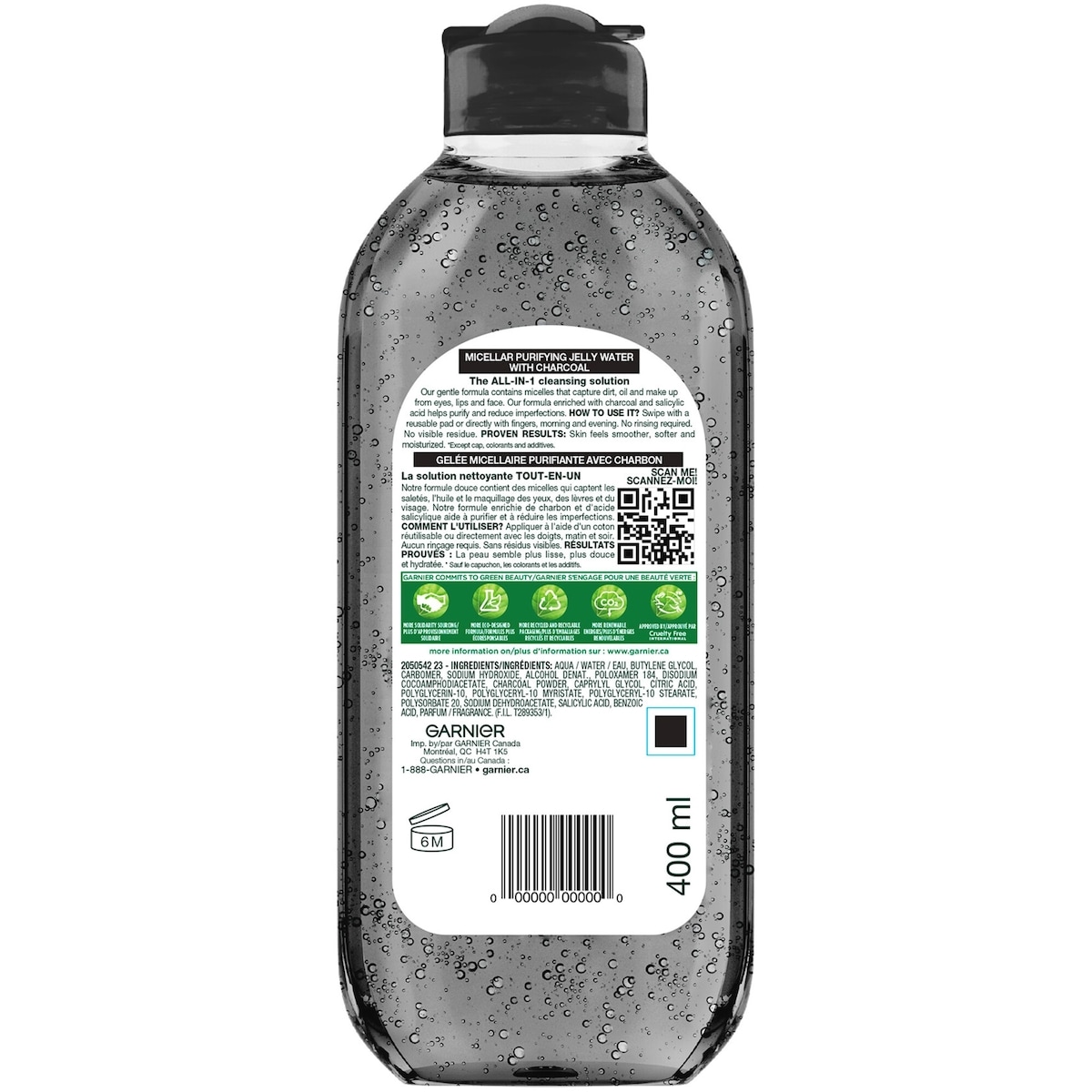 Garnier SkinActive Micellar Cleansing Jelly Water All-in-1 with Charcoal and Salicylic Acid