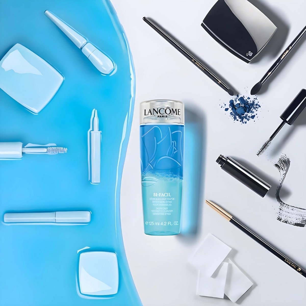 Bi-Facil Double-Action Eye Makeup Remover, non-oily instant cleanser for sensitive eyes