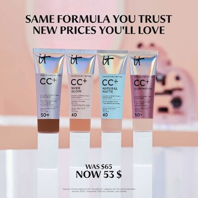 CC Cream Foundation with SPF 50+, Anti-Aging, Full Coverage, Your Skin But Better™ 3