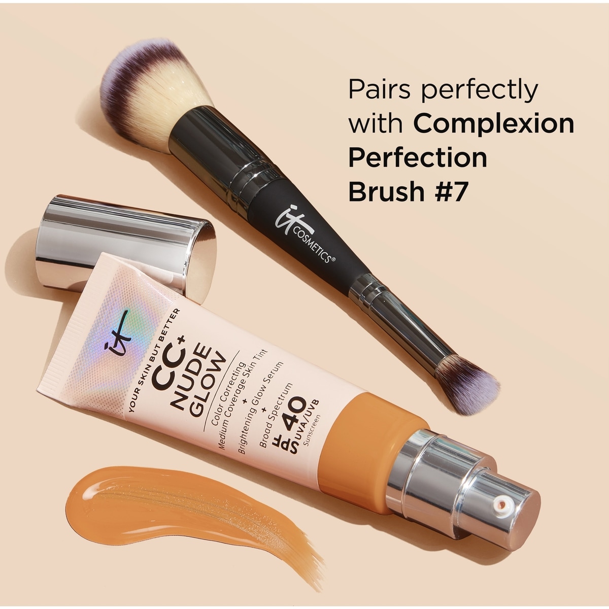 Fond de teint CC+ Nude Glow avec FPS 40 et 2% niacinamide