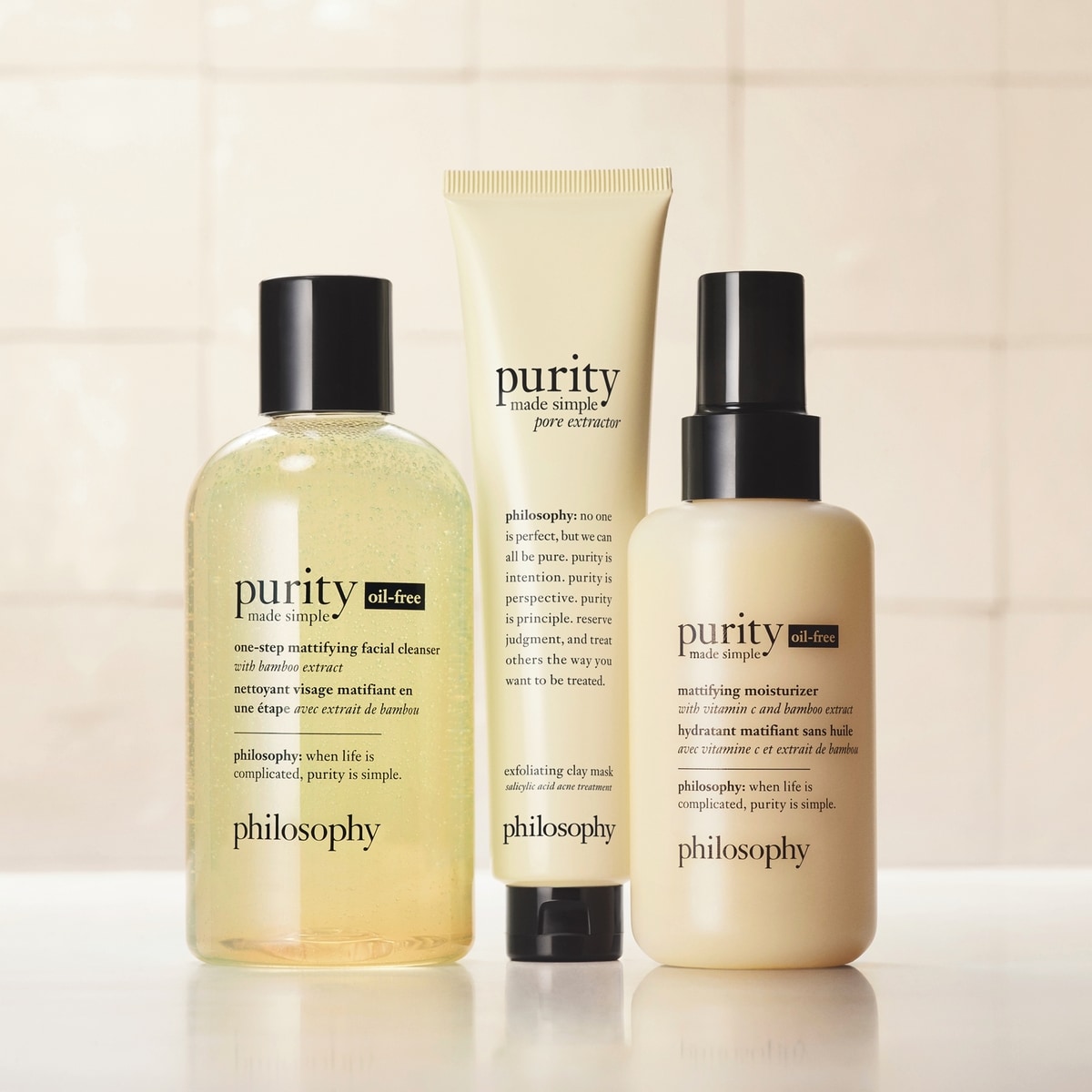 purity made simple oil-free mattifying moisturizer with vitamins and bamboo extract