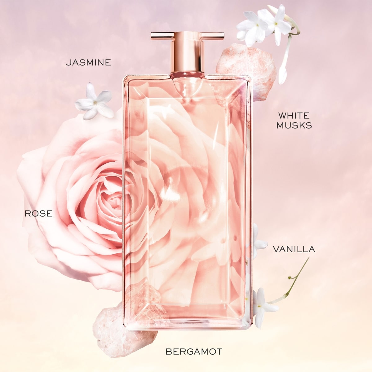 Idôle Eau de Parfum, Fresh Floral Chypre Fragrance with Rose and Jasmine Notes