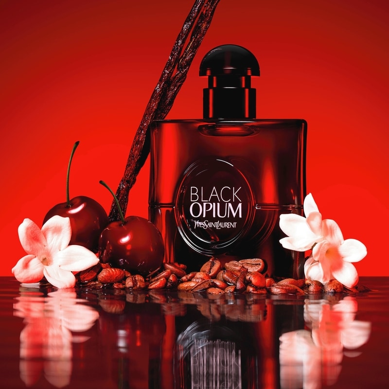 Yves Saint Laurent Black Opium Eau De Parfum Over Red | Shoppers