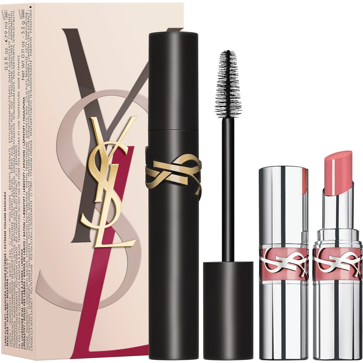 Coffret cadeau Mascara Lash Clash et Rouge à lèvres YSL Loveshine