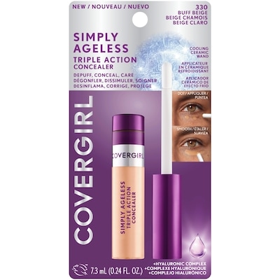 Simply Ageless Triple Action Concealer Infused with Hyaluronic Complex, Vitamin C & Niacinamide 3