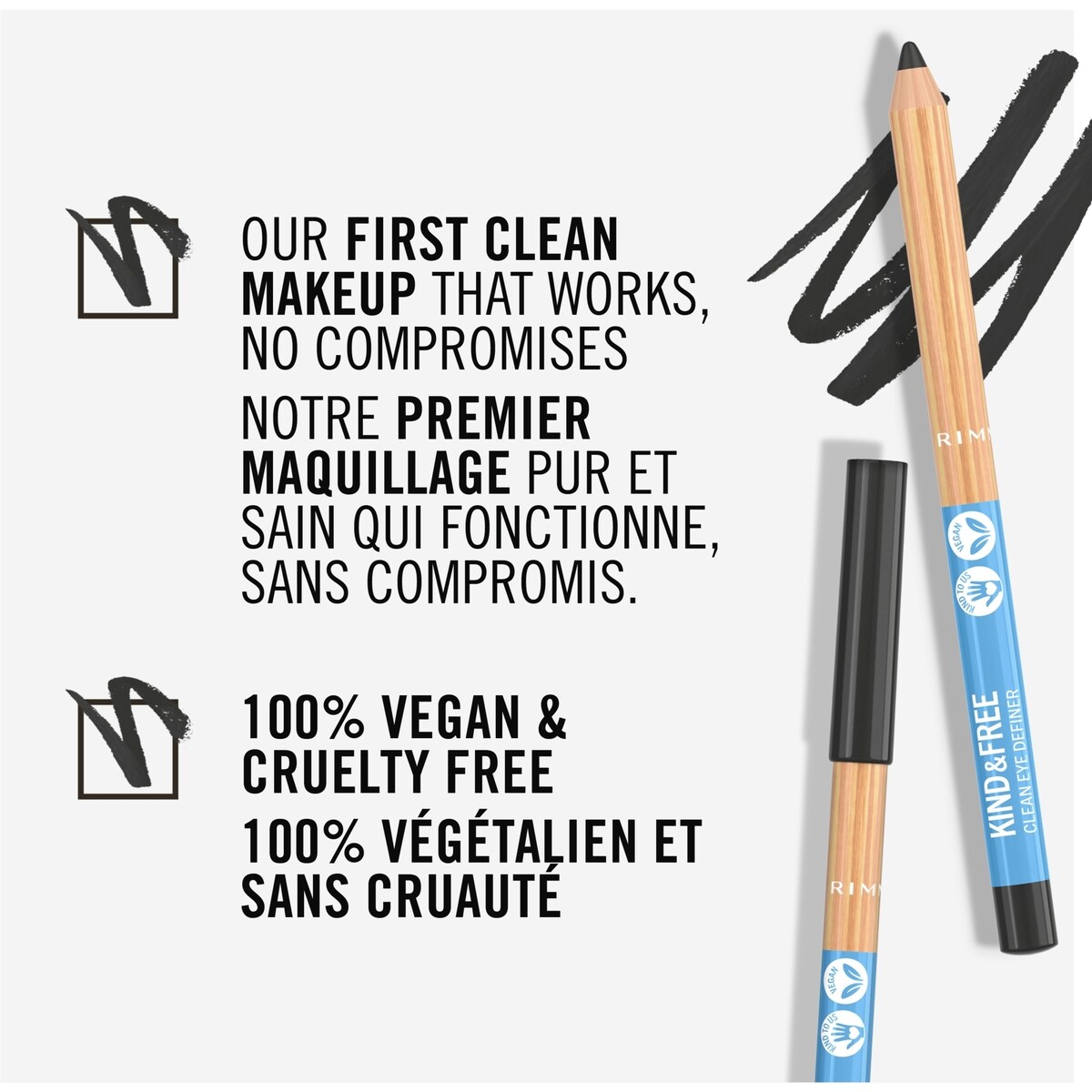 KIND & FREE™ Eye Definer, 100% vegan, ultra-Creamy, buttery texture, intense pigmentation