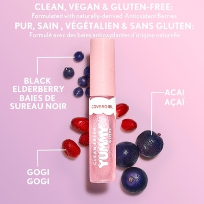 Clean fresh Yummy Gloss infused with Hyaluronic Acid and naturally-derived Antioxidants, clean, vegan and gluten-free 5