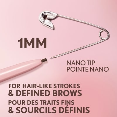 Clean Fresh Brow Nano Eyebrow Pencil, Ultra-Precise Tip, Waterproof, Transfer-Resistant, Built-In Spoolie, Vegan Formula 6