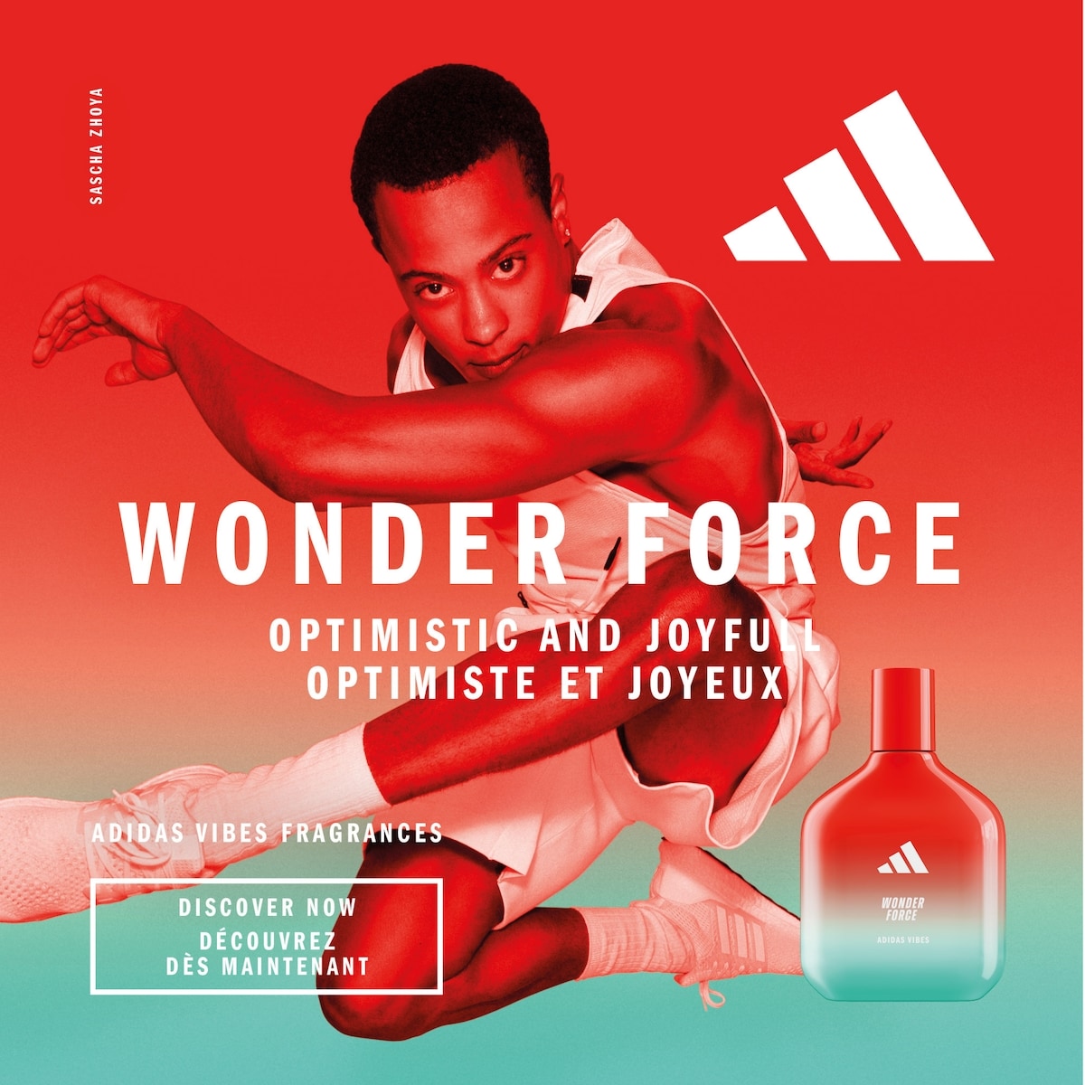 Vibes Wonder Force Eau de Parfum, Notes of Rhubarb, Rose & White Musk, Unisex Fragrance, Long Lasting, Sporty Fragrance