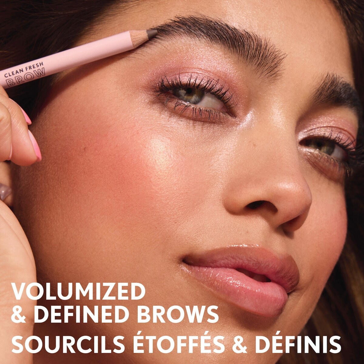Clean Fresh Brow Eyebrow Pencil, Long-Lasting, Natural Looking, Vegan Formula, Easy to Apply, Pencil with Brush
