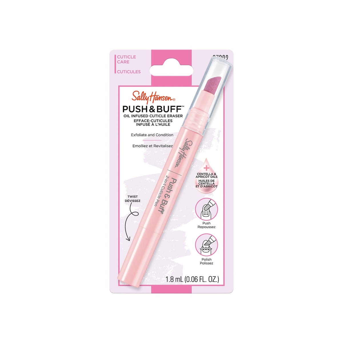 Push & Buff 2-In-1 Pen, Cuticle Remover, Cuticle Pen, Manicure Prep