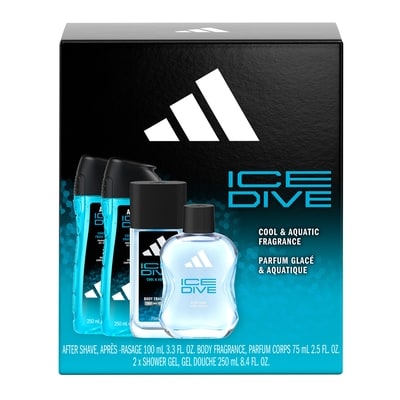 Ice Dive Giftset including 2 x Body Wash (250ml), After Shave (100ml.) and Body Fragrance (75ml), for him, cool and aquatic fragrance 2
