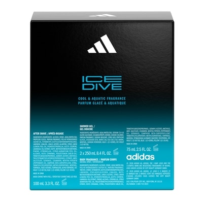 Ice Dive Giftset including 2 x Body Wash (250ml), After Shave (100ml.) and Body Fragrance (75ml), for him, cool and aquatic fragrance 3