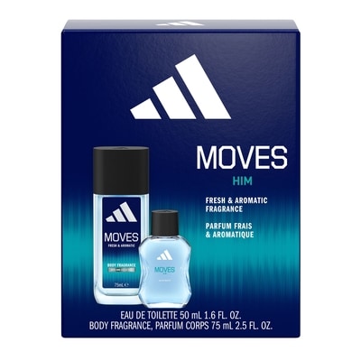 Moves for Him Giftset including Eau de Toilette (50ml) and Body Fragrance (75ml), for him 2