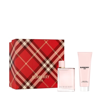 Coffret cadeau duo Burberry Her : eau de parfum pour femme et lait corporel