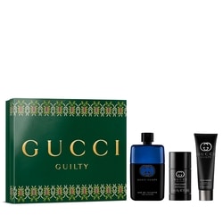 Guilty Pour Homme Eau de Toilette Intense for Men, Shower Gel and Deodorant Stick Trio Gift Set 1