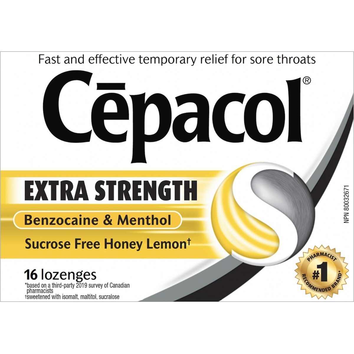 Cepacol® Extra Strength Sucrose Free Honey Lemon Value Pack, Sore Throat Lozenges