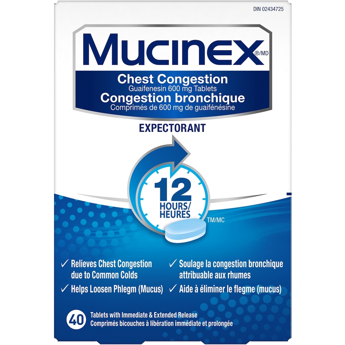 Chest Congestion Guaifenesin 600 mg Tablets Expectorant (Cough Medicine