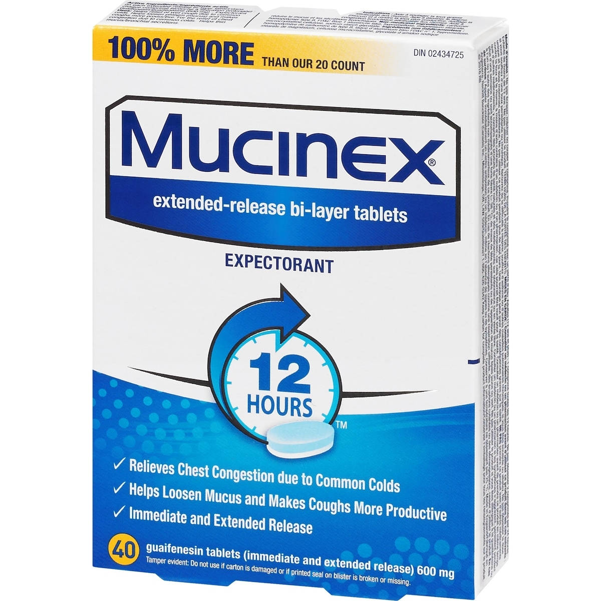 Chest Congestion Guaifenesin 600 mg Tablets Expectorant (Cough Medicine