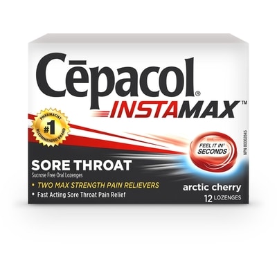 Instamax Arctic Cherry, Sore Throat Lozenges, 12 ct
