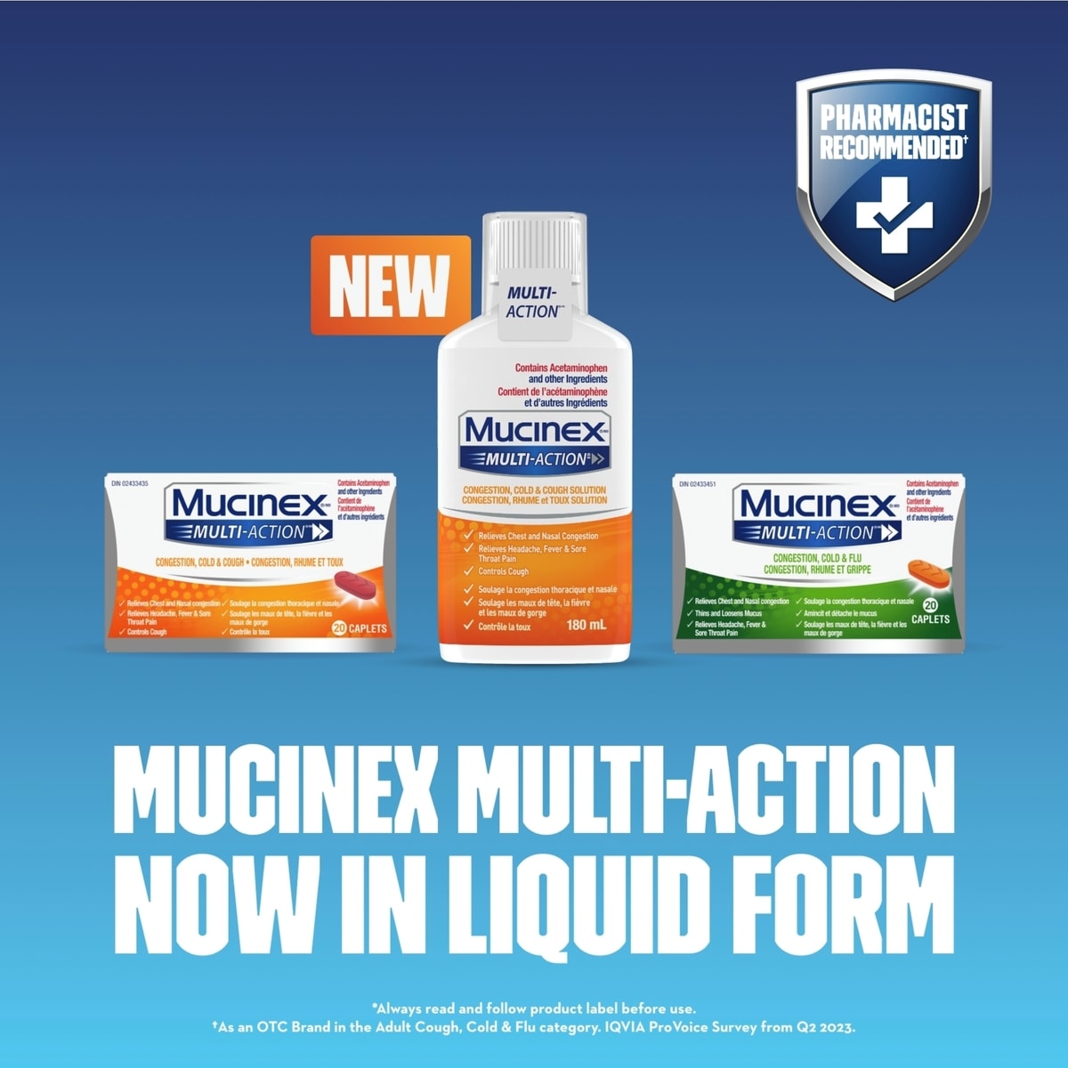 Multi-Action® Congestion, Cold & Cough Caplets