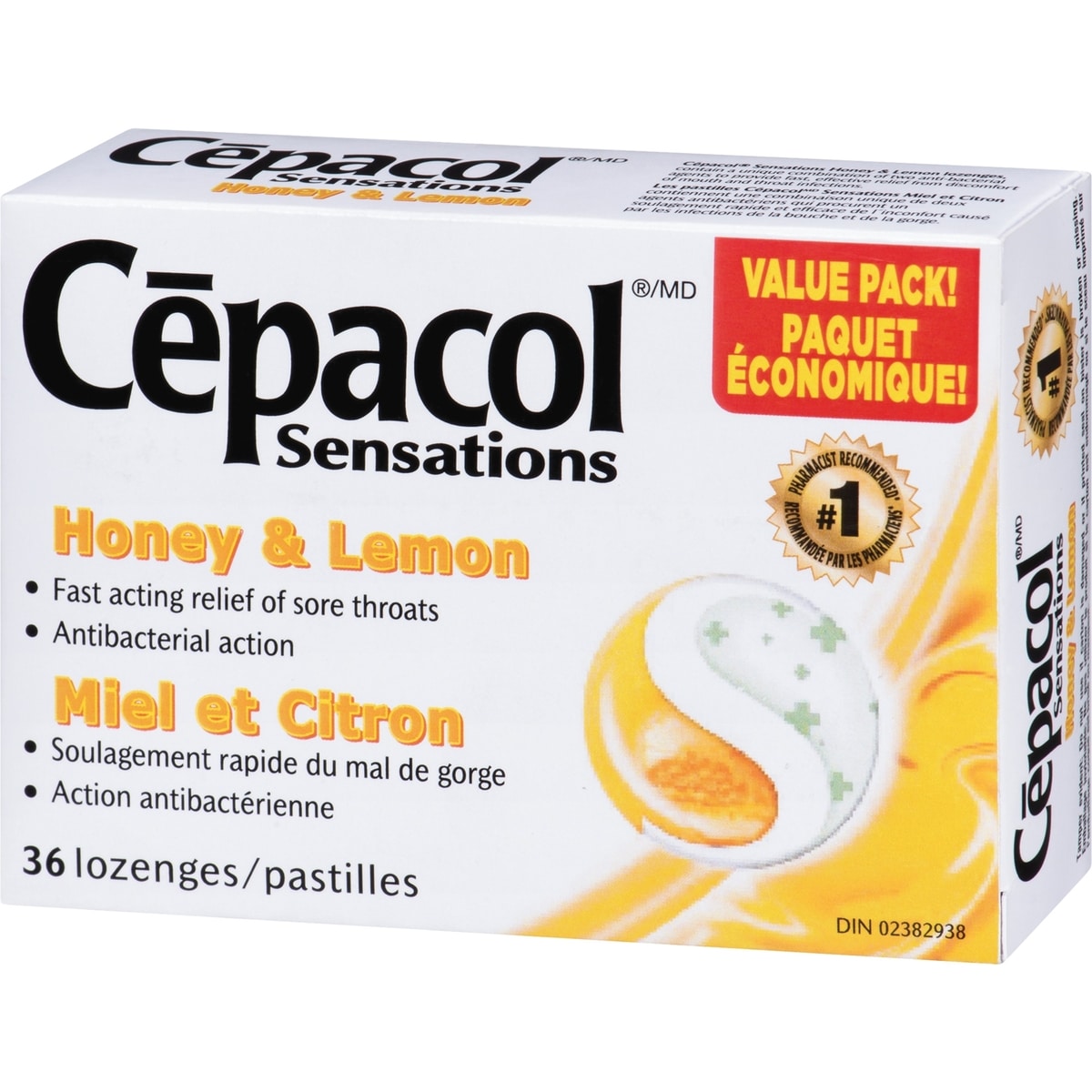 Cepacol® Sensations Honey and Lemon, Sore Throat Lozenges