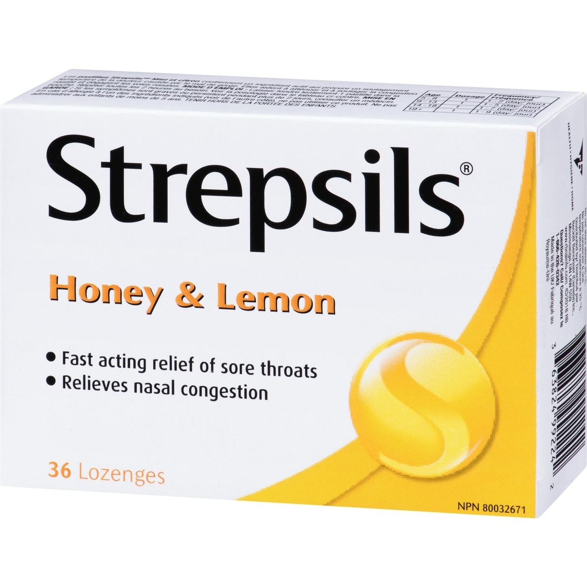Strepsils Miel et Citron, 36 unités