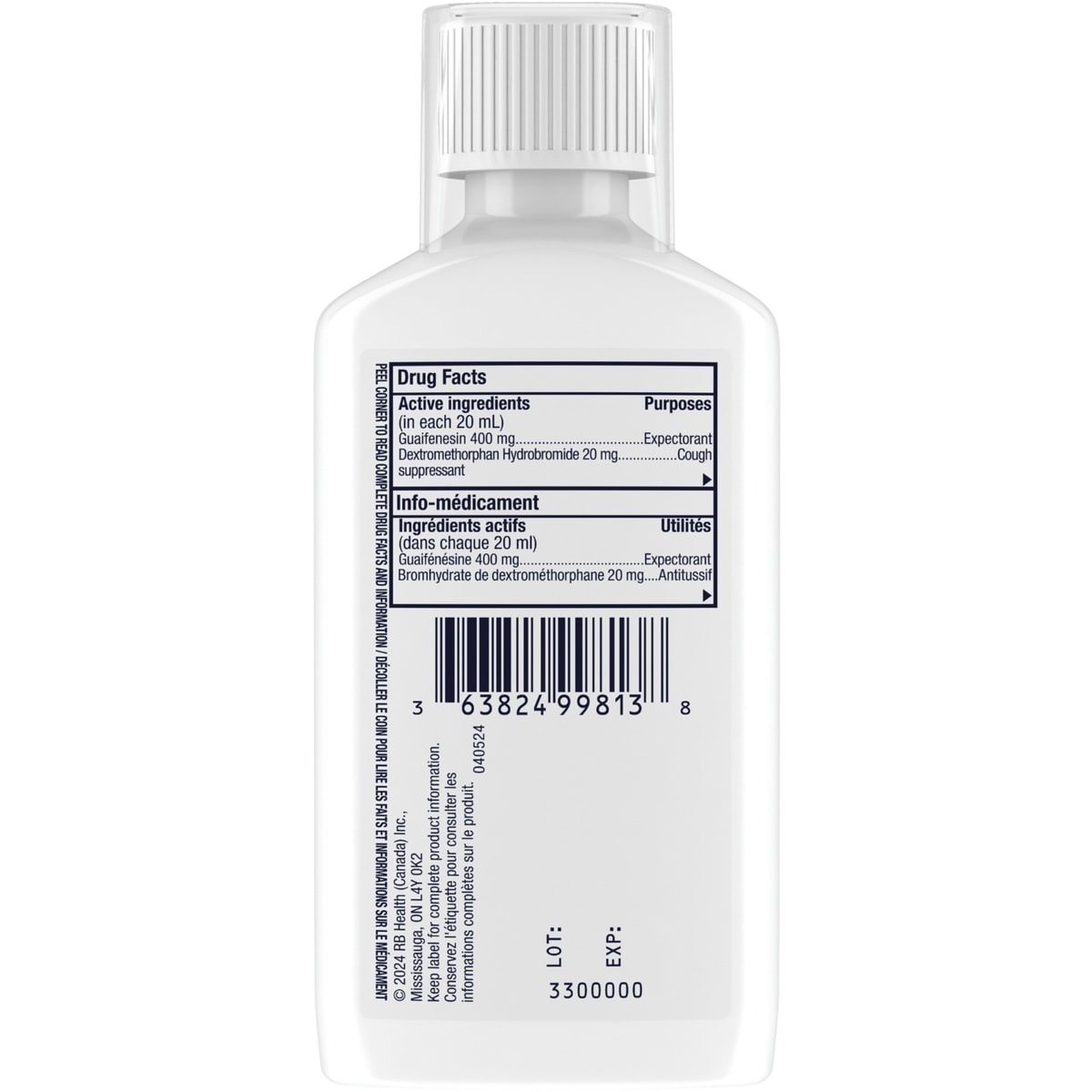 MUCINEX MULTI-ACTION Toux sèche et grasse en format liquide, 180 mL