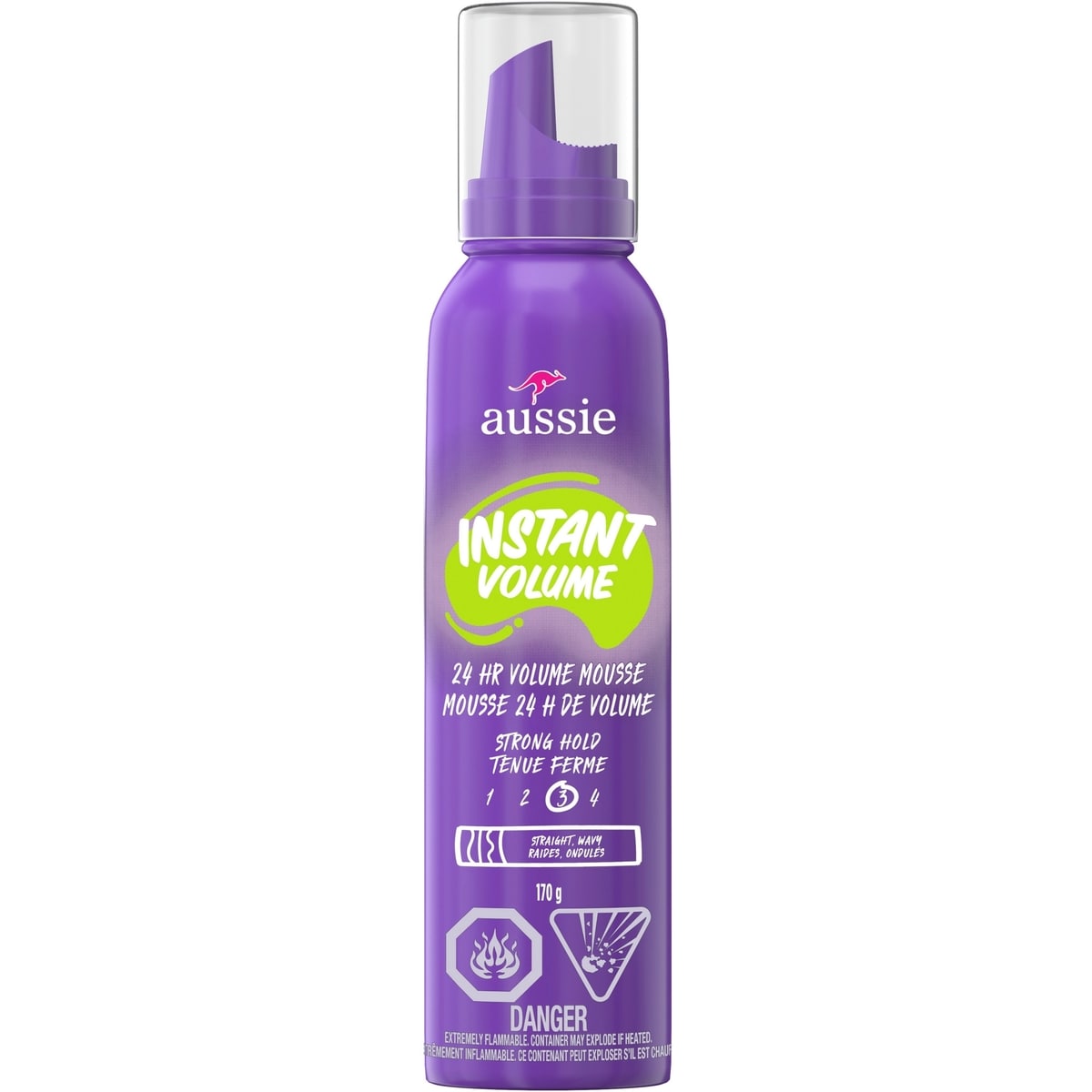 Aussie Instant Volume Mousse, 24-hour Volume Mousse 170 G