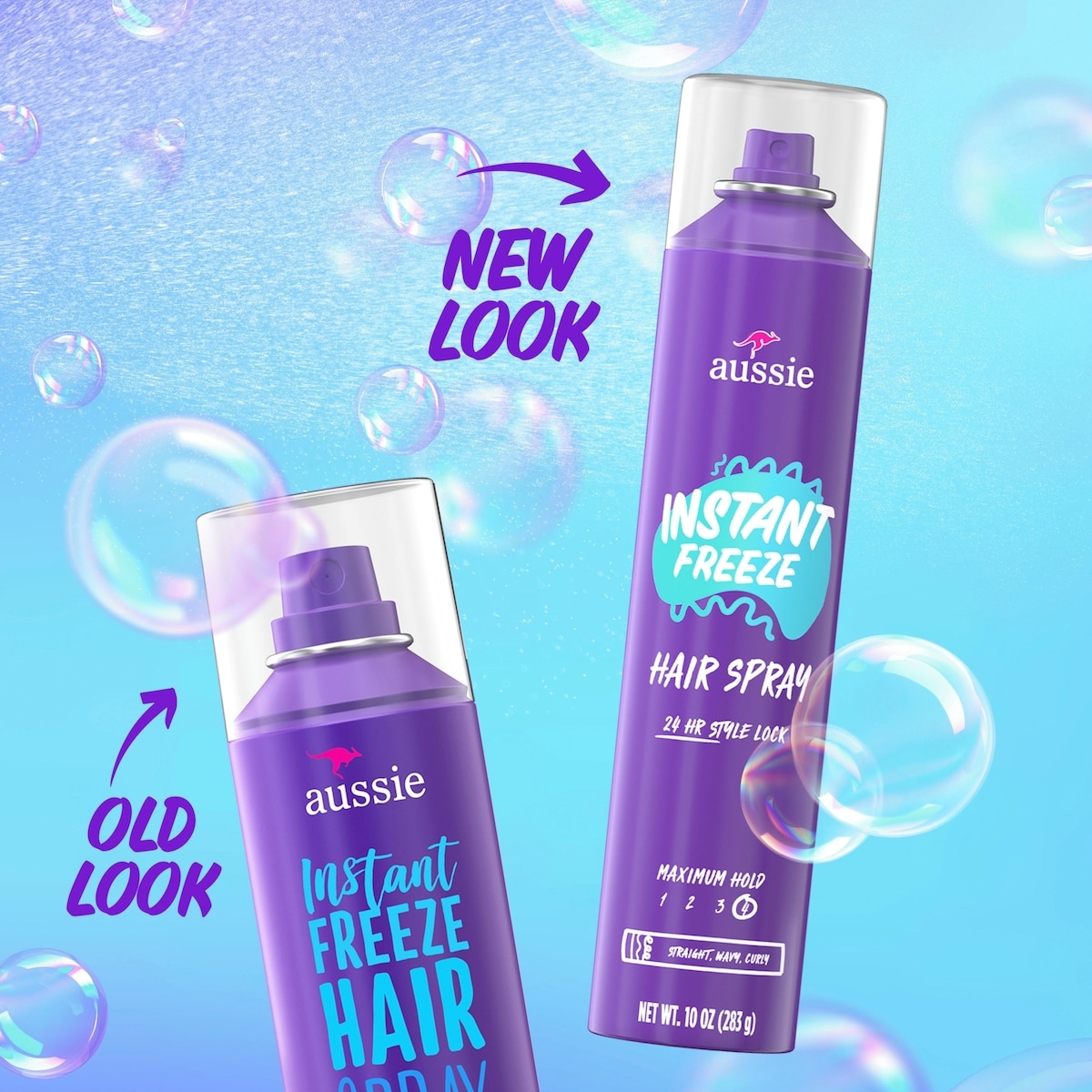 Instant Freeze Hair Spray for Curly Hair, Straight Hair, and Wavy Hair