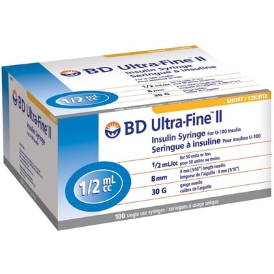 Ultra-Fine 0.5ML 30G 8MM Syringe (5/16")