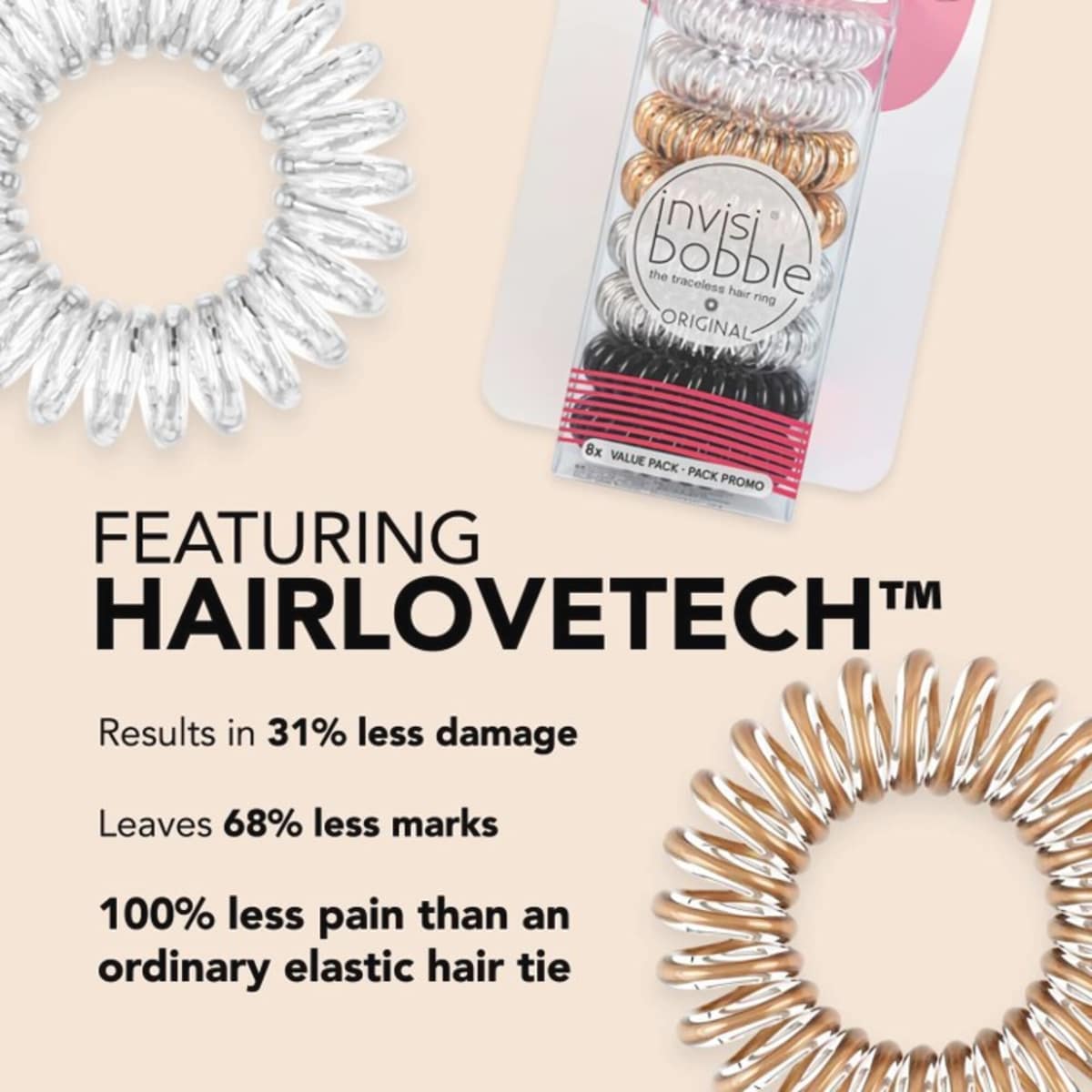 ORIGINAL 8 pcs clear / black / metallic