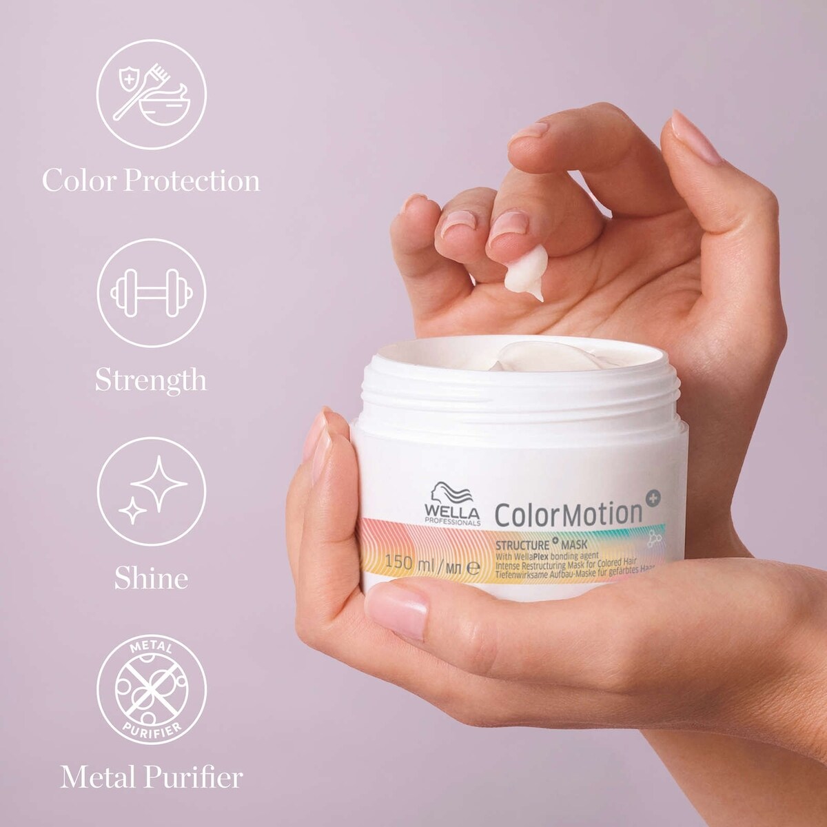 Wella Professionals ColorMotion+ Structure+ Mask - Professional Conditioning Hair Mask for Colored Hair, Conditioning Treatment for Colored Hair 150ml